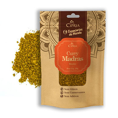 Curry Madras sem Pimenta- Zip Pouch – 100g